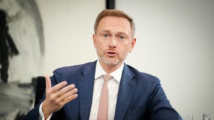 Le ministre des Finances allemand,&nbsp;Christian Lindner, le 29 septembre à Berlin, en Allemagne. (KAY NIETFELD / DPA / AFP)