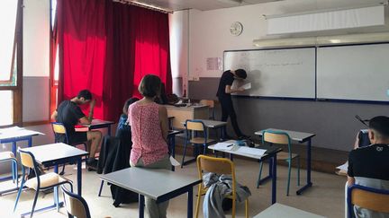 Préparation aux oraux de rattrapage au lycée Rodin, le 23 juin 2020. (ALEXIS MOREL / RADIOFRANCE)