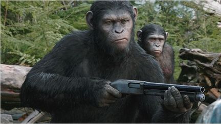 Andy Serkis dans la peau du chimpanzé César "La Planète des singes : l'affrontement" de Matt Reeves
 (Twentieth Century Fox 2014 )