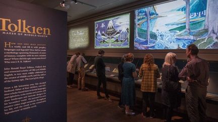 L'entrée de l'exposition Tolkien à Oxford (2018)
 (Daniel LEAL-OLIVAS / AFP)