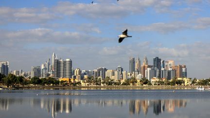 Dubai Marina, November 23, 2023. Dubai is preparing to host COP28 from Thursday November 30.  (KARIM SAHIB / AFP)