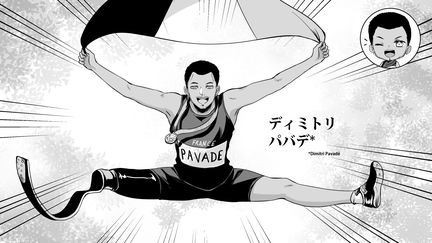 Illustration de&nbsp;Dimitri Pavadé, athlète handisport, spécialiste du saut en longueur, qui participera à ses premiers Jeux paralympiques à Tokyo. (Eternal-S)