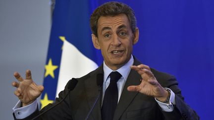 Le pr&eacute;sident des R&eacute;publicains le 16 septembre 2015 au si&egrave;ge de son parti &agrave; Paris. (DOMINIQUE FAGET / AFP)