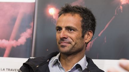 Le navigateur Franck Cammas, le 31 octobre 2014 à Saint-Malo (Ille-et-Vilaine), avant le départ de la Route du Rhum. (JEAN-MARIE LIOT / AFP)