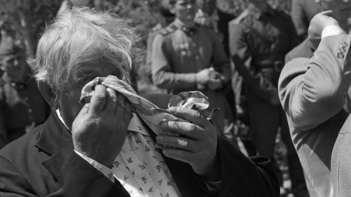 Une réunion de vétérans de la bataille de Stalingrad, en juin 1982 à Volgograd (Russie). (SPOUTNIK / SIPA)