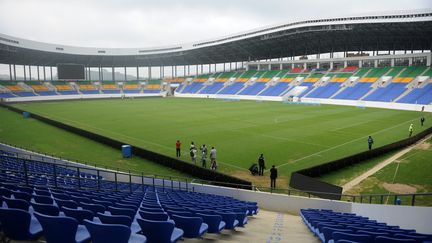 Le stade d'Oyem au Gabon. (STEEVE JORDAN / AFP)