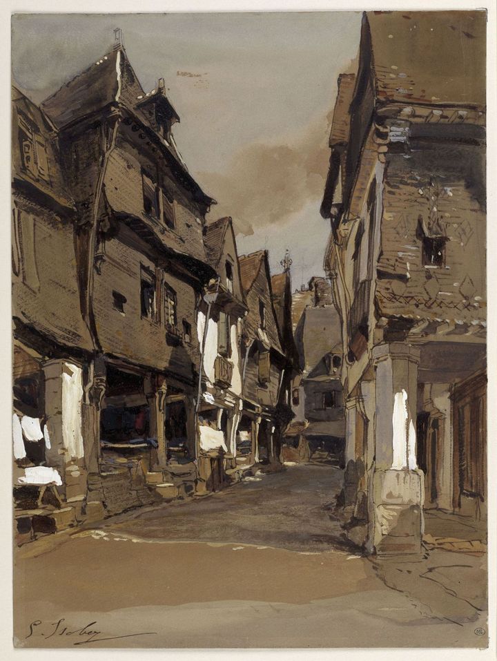 Eugène Isabey, Rue à Vitré, Paris, musée du Louvre
 (RMN-GP (Musée du Louvre) / Thierry Le Mage)