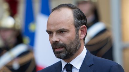 Edouard Philippe, lors de la passation de pouvoirs à Matignon, le 15 mai 2017. (IRINA KALASHNIKOVA / SPUTNIK / AFP)