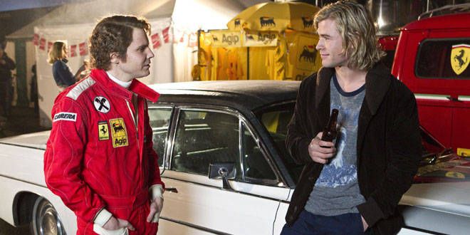 Daniel Brülh et Chris Hemsworth jouaient respectivement Nikki Lauda et James Hunt dans Rush