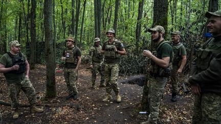 Ukrainian soldiers in the Kharkiv region, August 5, 2024. (JOSE COLON / ANADOLU)