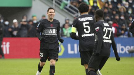 Lionel Messi a délivré trois passes décisives, le 28 novembre 2021 à Saint-Etienne. (Jean Catuffe / DPPI via AFP)