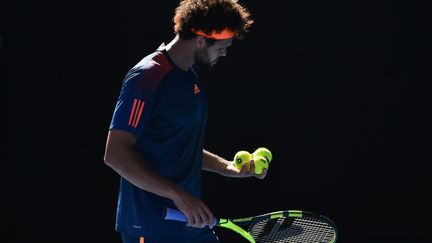 Le joueur français Jo-Wilfried Tsonga (PETER PARKS / AFP)