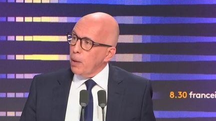 Éric Ciotti, président du groupe Union des droites pour la République (UDR) , le 22 octobre 2024 sur franceinfo. (FRANCEINFO / RADIO FRANCE)