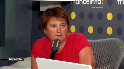 Céline Verzeletti, secrétaire confédérale de la CGT,&nbsp;invitée de&nbsp;franceinfo. (FRANCEINFO / RADIOFRANCE)