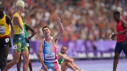 Record personnel et première médaille paralympique pour Antoine Praud. Aligné en finale du 1 500 m T46, le Breton de 20 ans a réalisé une fin de course supersonique, arrachant le bronze au Bulgare Hristiyan Stoyanov. Première breloque pour lui, mais aussi pour l'athlétisme français dans ces Jeux paralympiques. (ULRIK PEDERSEN / SIPA)