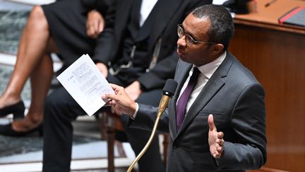 Le ministre de l'Education nationale Pap Ndiaye à l'Assemblée Nationale, le 2 août 2022. (ALAIN JOCARD / AFP)