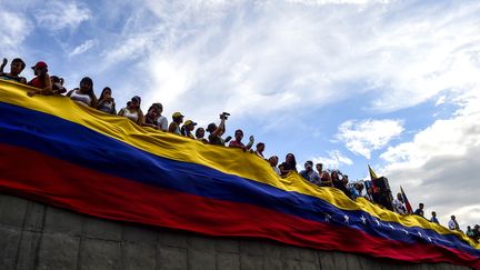 L'opposition venezueliennne manifeste le 24 juillet 2017, à Caracas. (RONALDO SCHEMIDT / AFP)