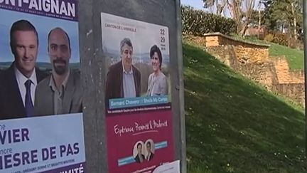 A l'Arbresle (Rh&ocirc;ne), se jouera un duel avec entre le PS et le FN pour le deuxi&egrave;me tour des &eacute;lections&nbsp;d&eacute;partementales.&nbsp; ( FRANCE 2)