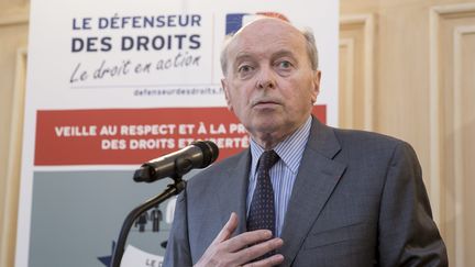 Le Défenseur des droits, Jacques Toubon, ici lors du rapport annuel de 2016, présente&nbsp;jeudi 23 mars une enquête sur la discrimination dans le monde professionnel.  (MAXPPP)