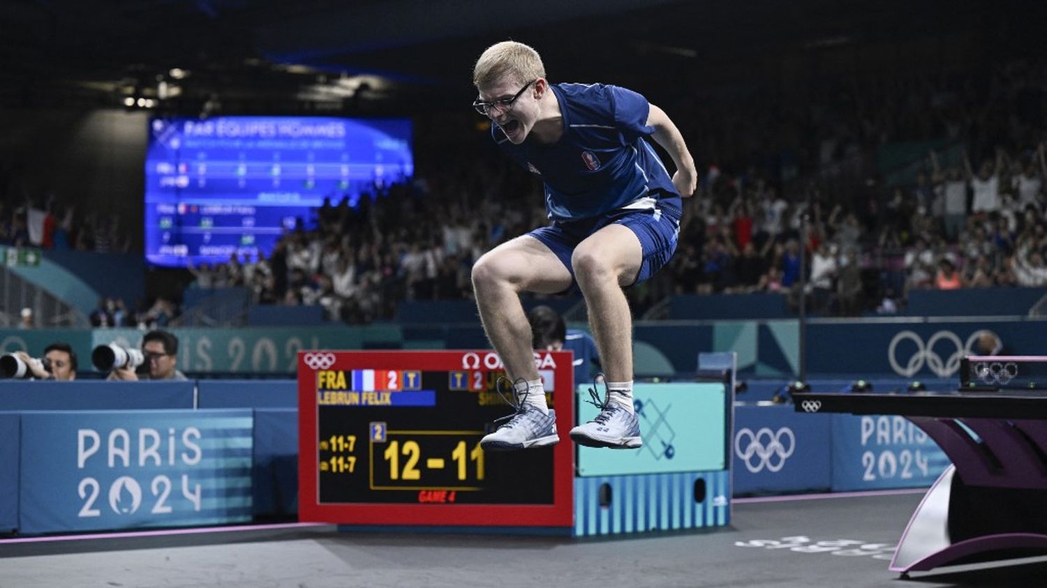 France-Japon : Félix Lebrun s’impose au bout du suspense et sauve le bronze pour les Bleus… Revivez la petite finale par équipes du tennis de table aux JO 2024