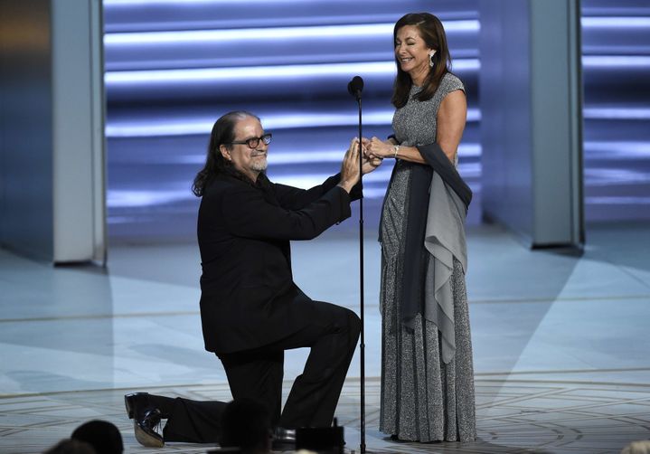 Demande en mariage en direct du réalisateur Glenn Weiss
 (Chris Pizzello/AP/SIPA)