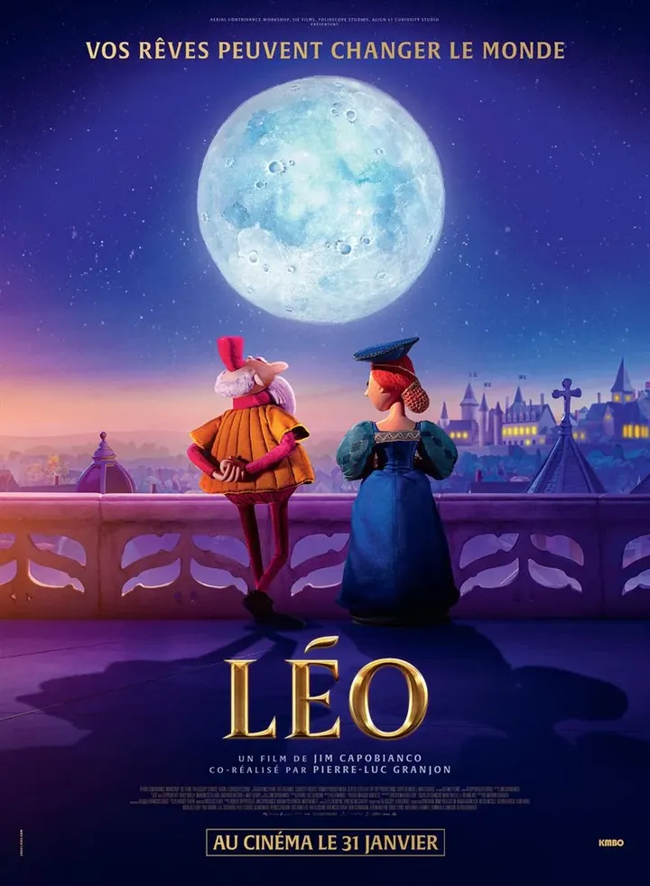 Affiche du film "Léo, la fabuleuse histoire de Léonard de Vinci" de Jim Capobianco et Pierre-Luc Granjon. Au cinéma le 31 janvier. (CURIOSITY STUDIO)