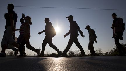 Des r&eacute;fugi&eacute;s syriens tentent de rejoindre l'Allemagne, &agrave; Presevo (Serbie), le 24 ao&ucirc;t 2015. ( MARKO DJURICA / REUTERS)