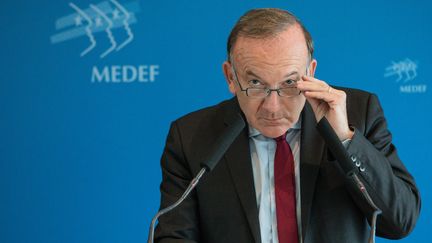 Pierre Gattaz, le président du Medef, le 31 août 2017 à Paris.&nbsp; (AURELIEN MORISSARD / MAXPPP)