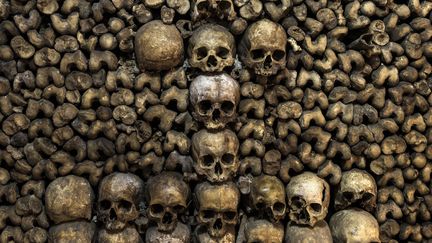 L'ossuaire des Catacombes de Paris (© Pierre Antoine)