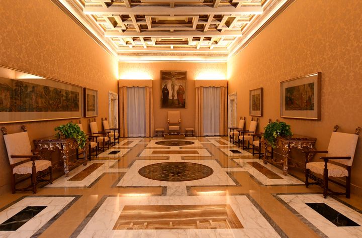 A l'intérieur des appartements privés du pape à Castel Gandolfo.
 (ALBERTO PIZZOLI / AFP)