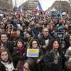 La marche r&eacute;publicaine &agrave; Paris, dimanche 11 janvier 2015, apr&egrave;s les attentats commis du 7 au 9 janvier 2015. (ROLLINGER-ANA / ONLY FRANCE/AFP)