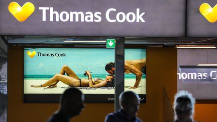 Un guichet Thomas Cook à l'aéroport de Francfort en Allemagne, le 3 juin 2019. (ARMANDO BABANI / EPA)