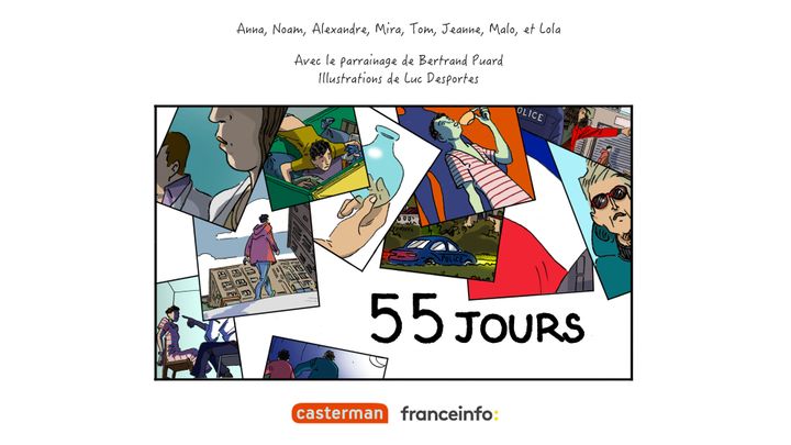 "55 jours", illustration de Luc Desportes (franceinfo/Casterman) (LUC DESPORTES)