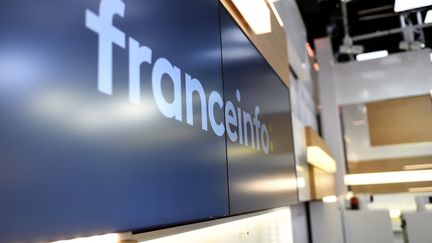 Studio de franceinfo à la Maison de la radio et de la musique. (CHRISTOPHE ABRAMOWITZ / RADIO FRANCE)