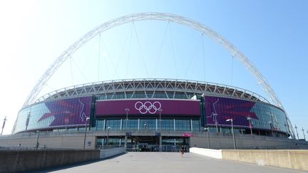 Le stade de Wembley, &agrave; Londres, accueille les &eacute;preuves de football durant les Jeux olympiques. (MIGUEL MEDINA / AFP)