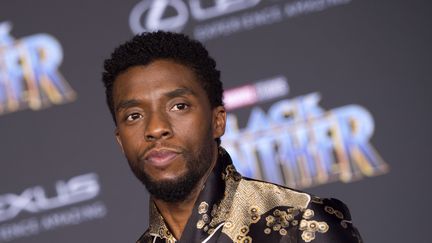 L'acteur Chadwick Boseman à la première de "Black Panther" à Hollywood (Californie, Etats-Unis), le 29 janvier 2018. (VALERIE MACON / AFP)