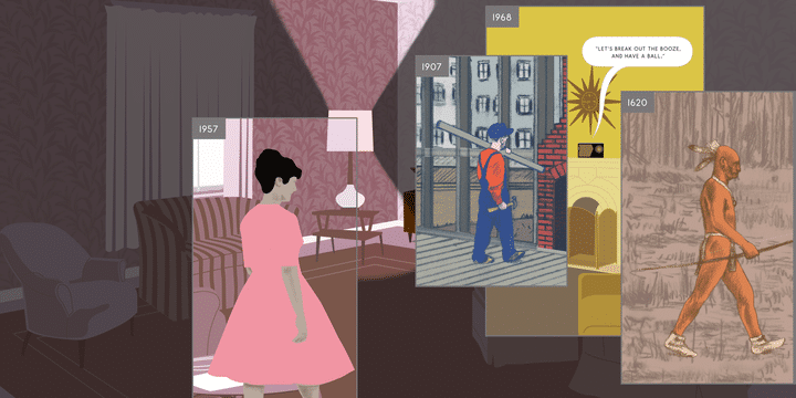 "Ici" de Richard McGuire 
 (Richard McGuire/Gallimard)