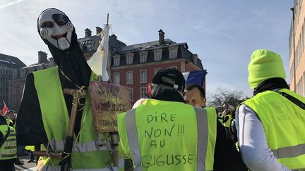 Un rassemblement de "gilets jaunes" à Belfort (Territoire-de-Belfort), le 23 février 2019 (MAXPPP)