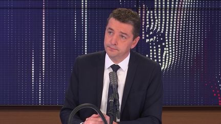 Gaël Perdriau, maire de Saint-Etienne et vice-président des Républicains, était l'invité du "8h30 franceinfo", dimanche 10 janvier 2021. (FRANCEINFO / RADIOFRANCE)