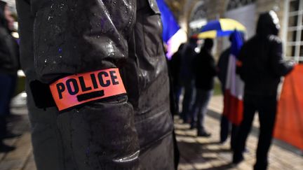 Une manifestations de policiers devant la mairie de Nancy (Meurthe-et-Moselle), le 23 octobre 2016. (MAXPPP)