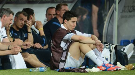 Quatre Fran&ccedil;ais sur dix souhaitent que Samir Nasri, ici lors du match Su&egrave;de-France le 19 juin 2012, soit exclu &agrave; vie de l'&eacute;quipe de France. (FRANCK FIFE / AFP)