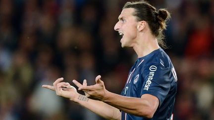 Zlatan Ibrahimovic lors du match PSG-Toulouse au Parc des Princes (Paris) le 14 septembre 2012. (FRANCK FIFE / AFP)