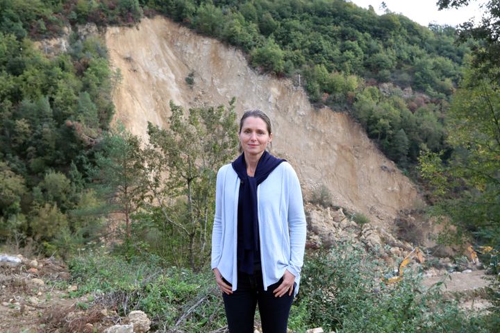 Marie-Christine Thouret, maire de Sospel, le 17 octobre 2018.&nbsp; (VALERY HACHE / AFP)