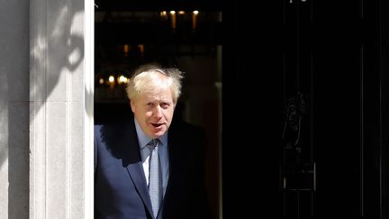 Boris Johnson, au 10 Downing Street, à Londres, le 6 août 2019. (TOLGA AKMEN / AFP)