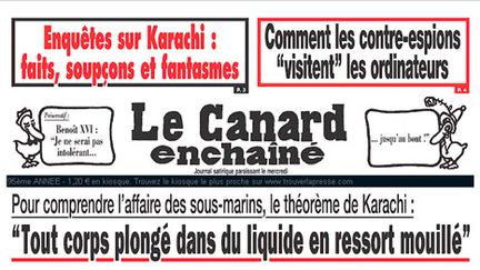 La une du Canard Enchaîné du 24 novembre 2010