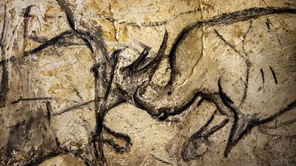 Des dessins d'animaux vieux de plus de 30.000 ans sur les murs de la Grotte Chauvet.
 (Jeff Pachoud / AFP)