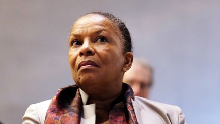 La ministre de la Justice, Christiane Taubira, le 10 f&eacute;vrier 2015 &agrave; New York. (JEWEL SAMAD / AFP)