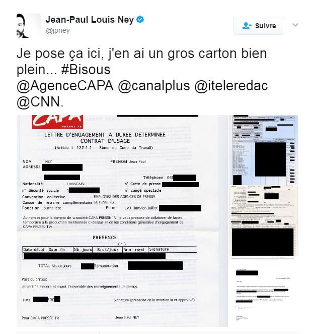 Capture d'écran d'un tweet daté du 10 mai 2017.&nbsp; (JEAN-PAUL NEY / TWITTER)