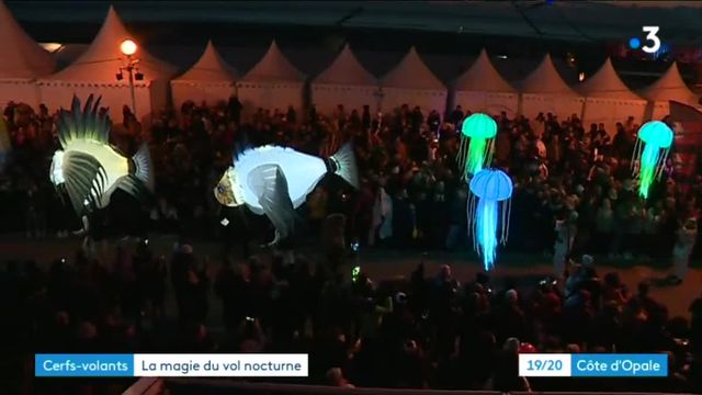 La nuit des cerfs-volants à Berck