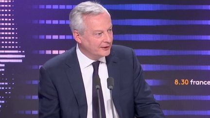 Bruno Le Maire, ministre de l'Économie, était l'invité de franceinfo le 3 mai 2023. (FRANCEINFO / RADIO FRANCE)